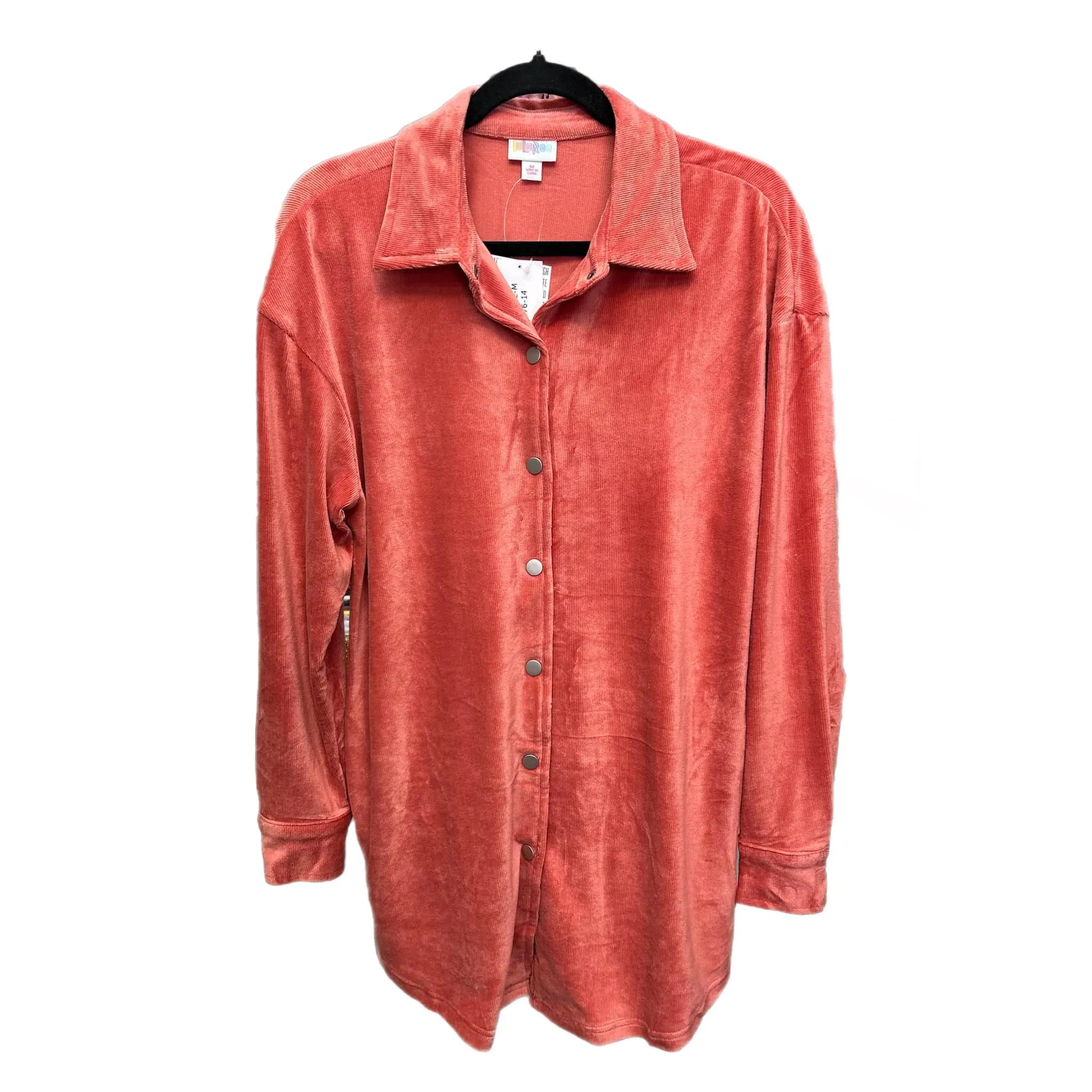 Abigail Corduroy Shacket - SALMON