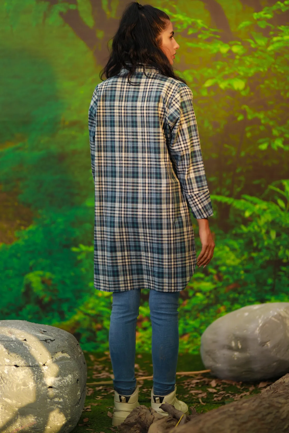 Alfie Checkered Tunic Top - W22 - WTN0014