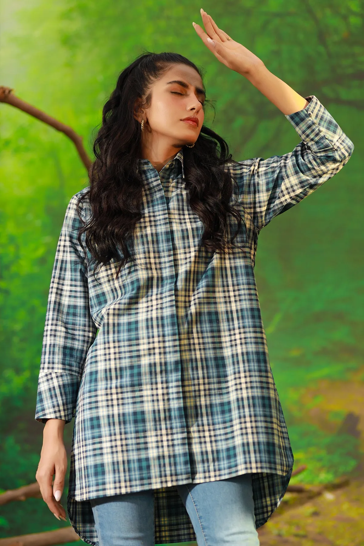 Alfie Checkered Tunic Top - W22 - WTN0014