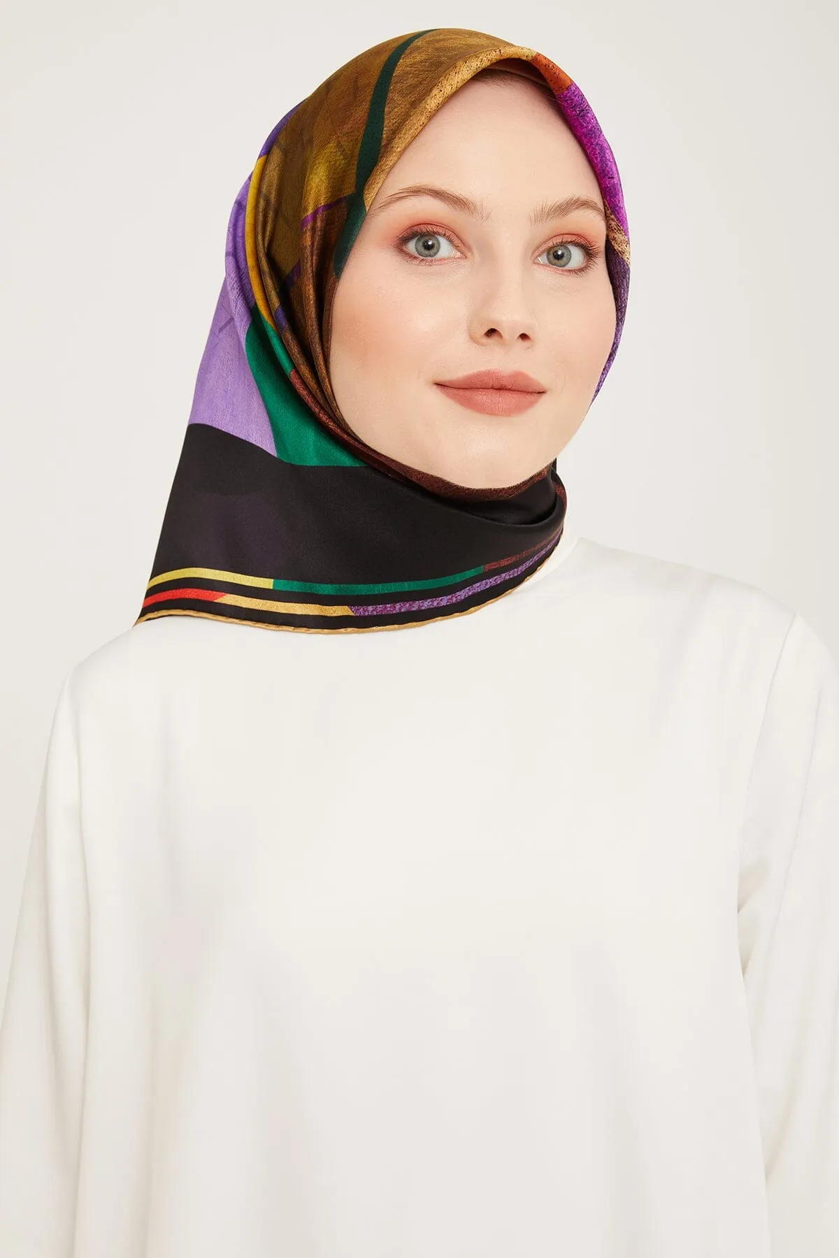 Armine Darwin Modern Silk Scarf #53