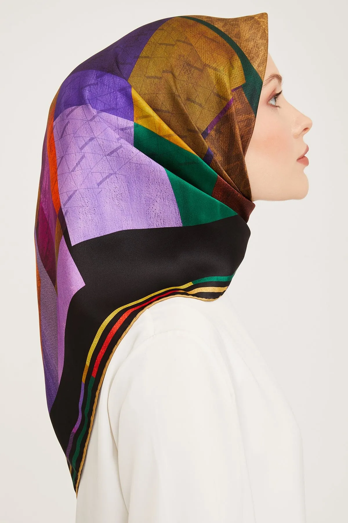 Armine Darwin Modern Silk Scarf #53