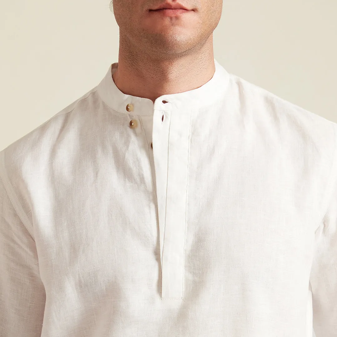 B77 Men's Stylish Semi Formal Linen Shirt