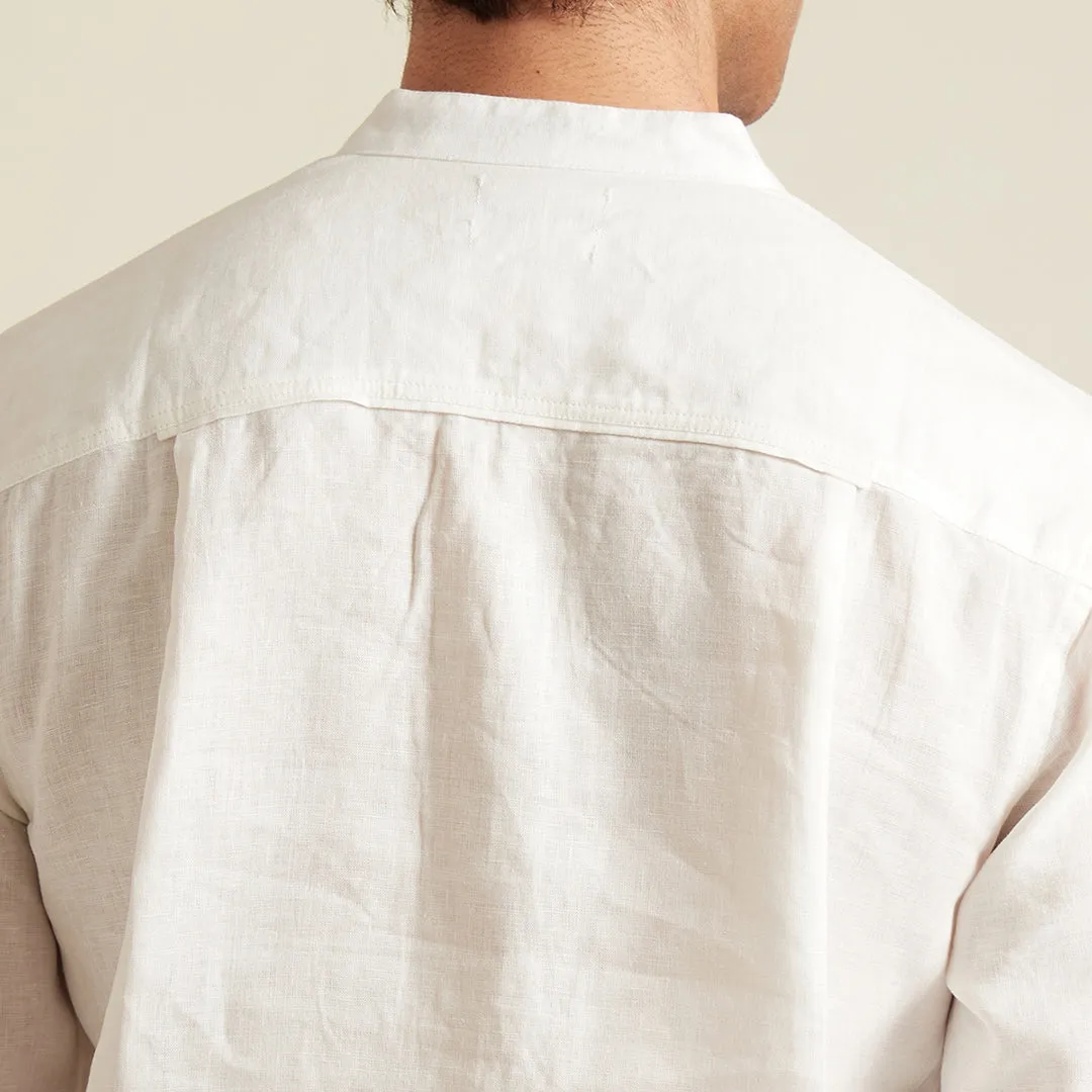 B77 Men's Stylish Semi Formal Linen Shirt
