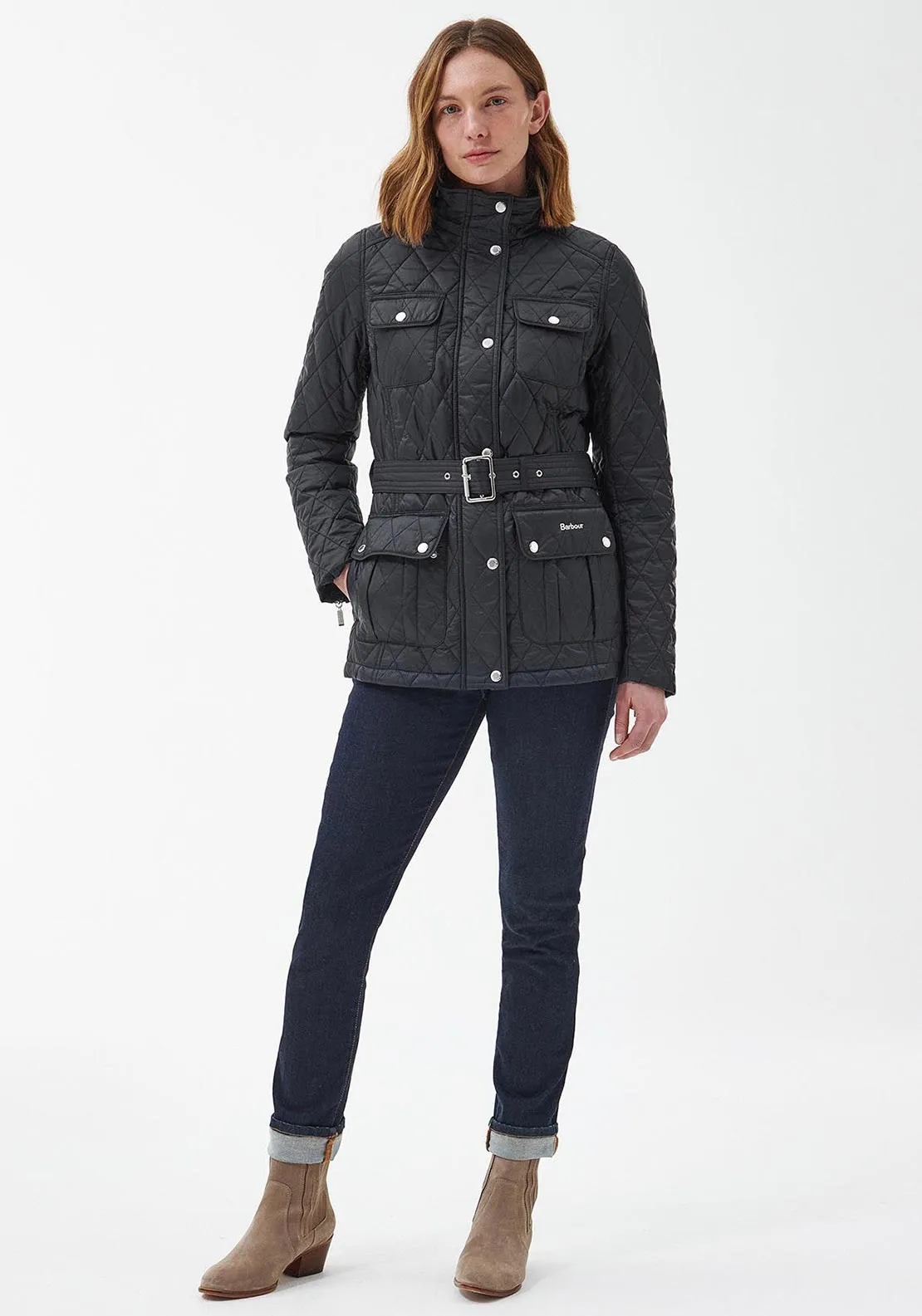 Barbour Womens Country Utility Quilted Short Jacket, Black