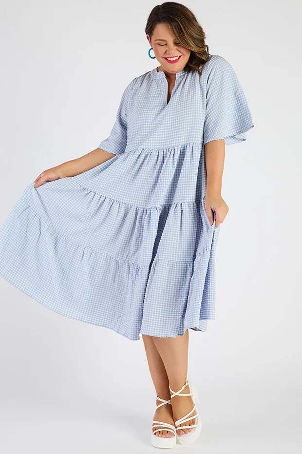 Birdie Gingham Blue Dress