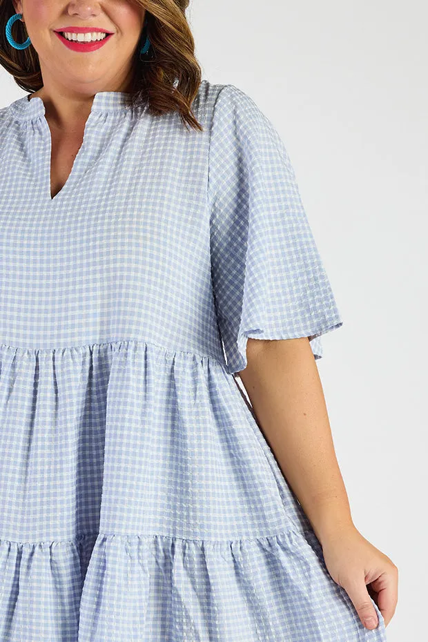 Birdie Gingham Blue Dress