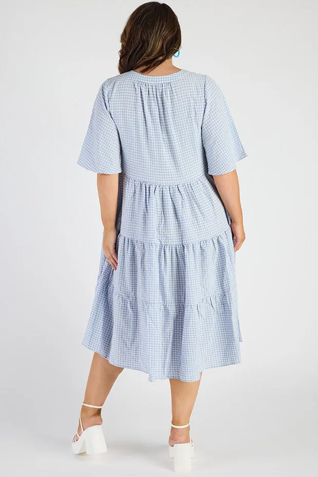 Birdie Gingham Blue Dress