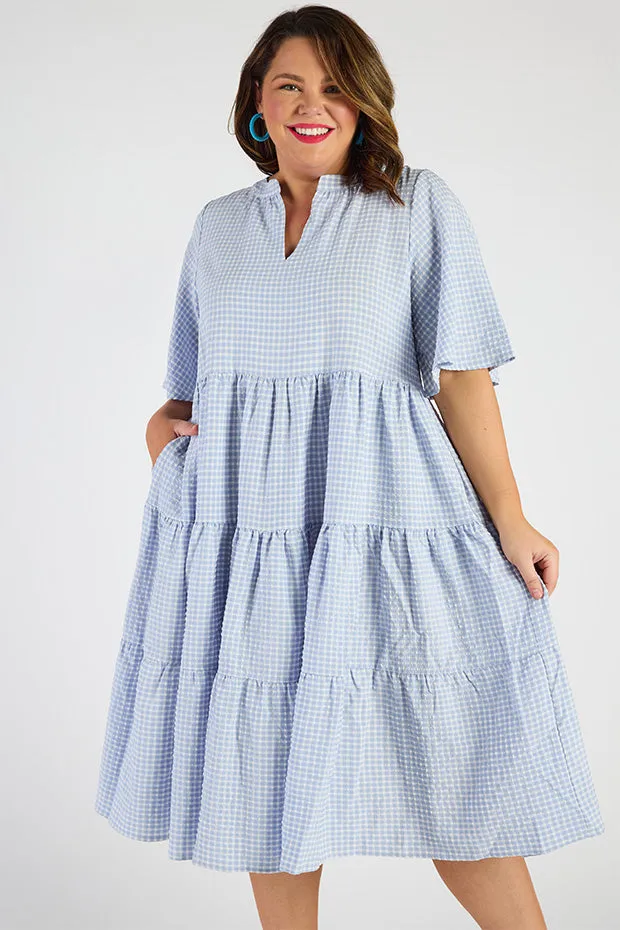 Birdie Gingham Blue Dress