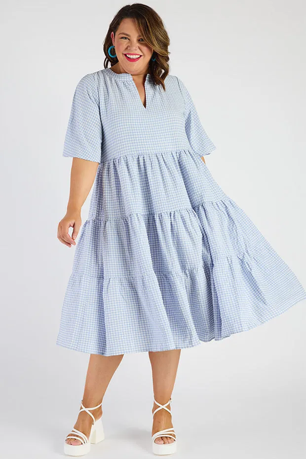 Birdie Gingham Blue Dress