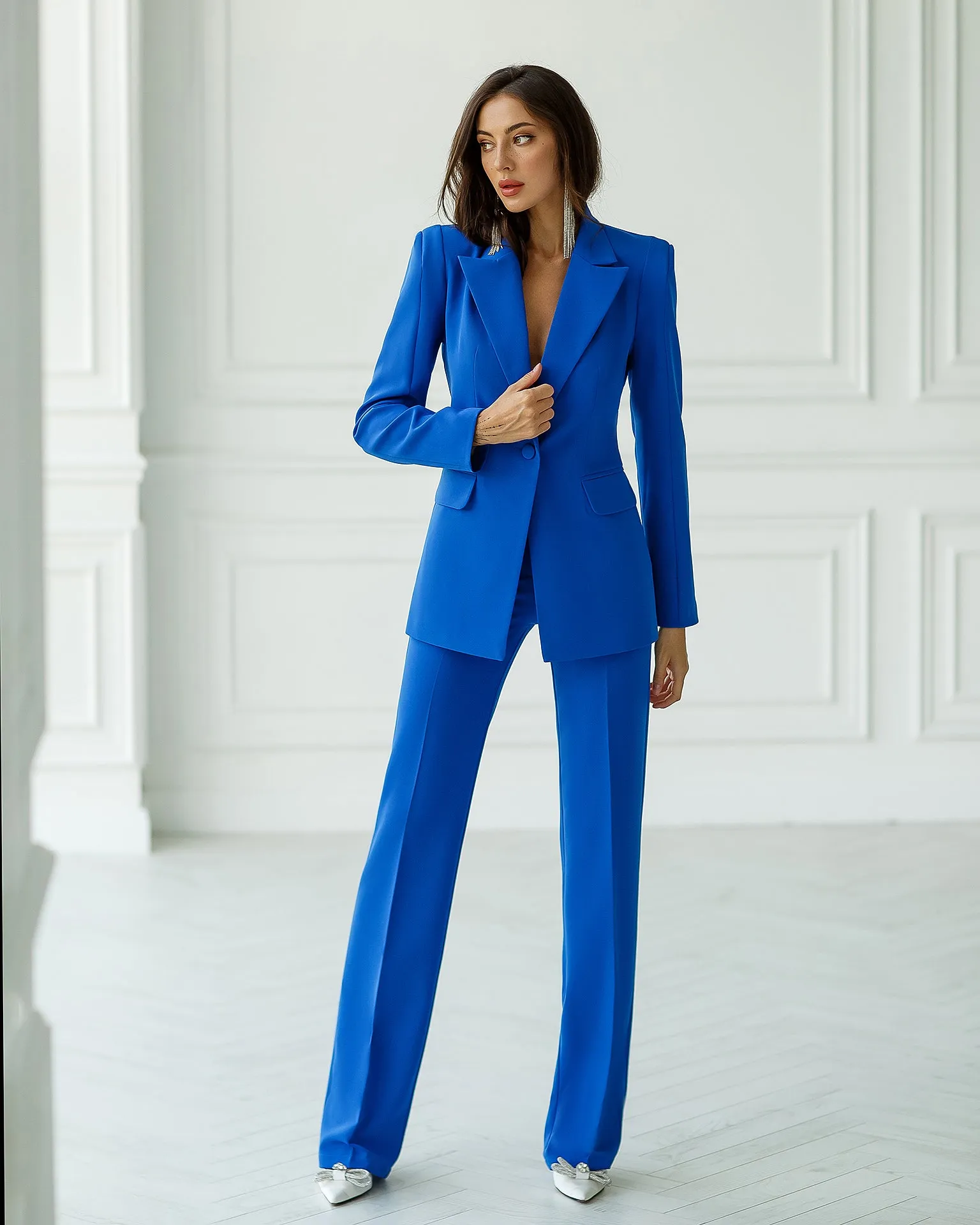 Blue Single-Breasted Suit 2-Piece