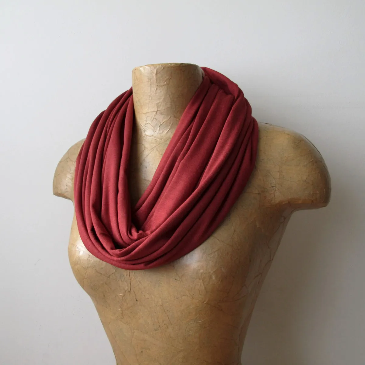 BRICK RED Infinity Scarf