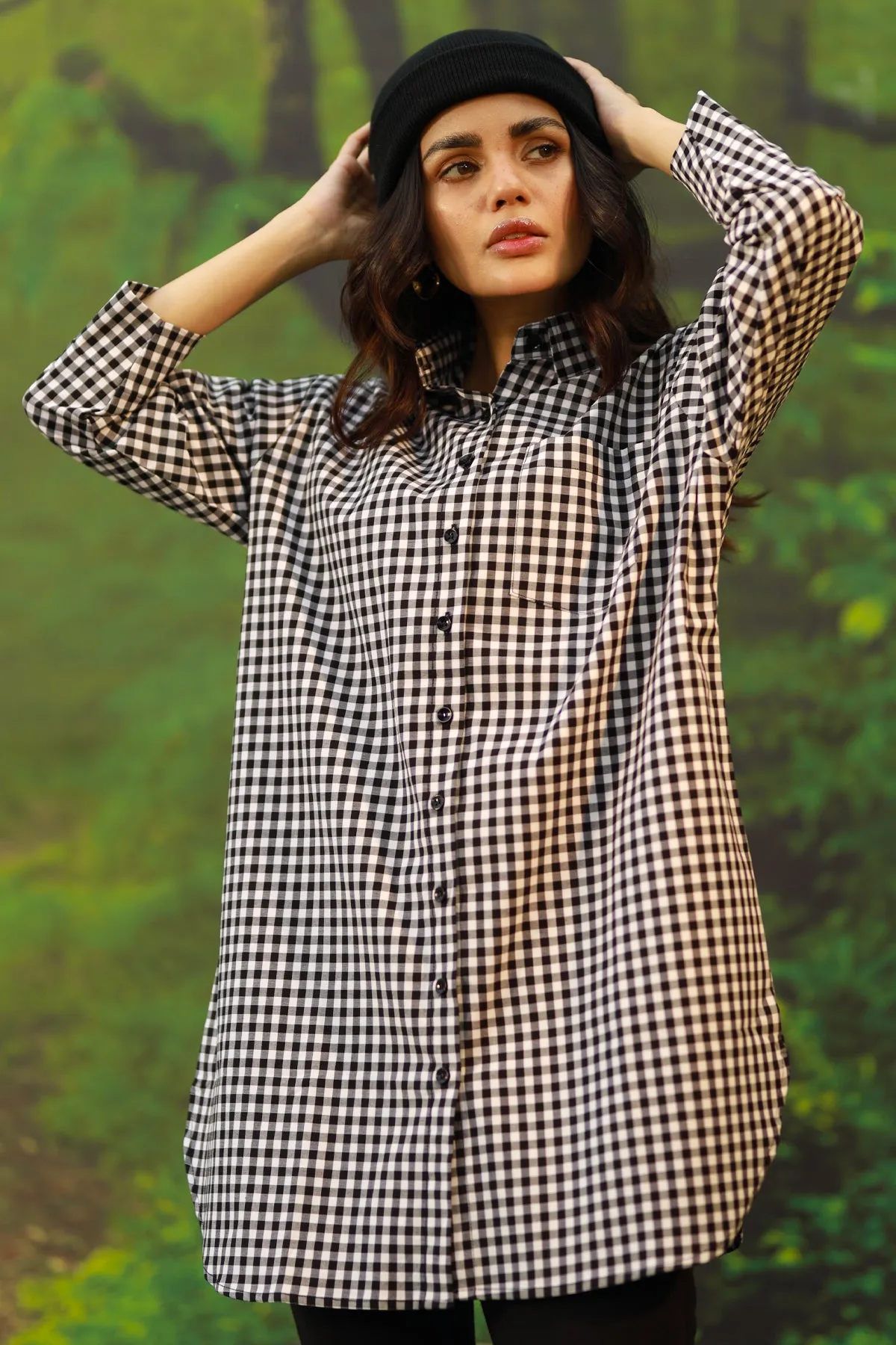 Charlotte Checkered Tunic Top - W22 - WTN0011