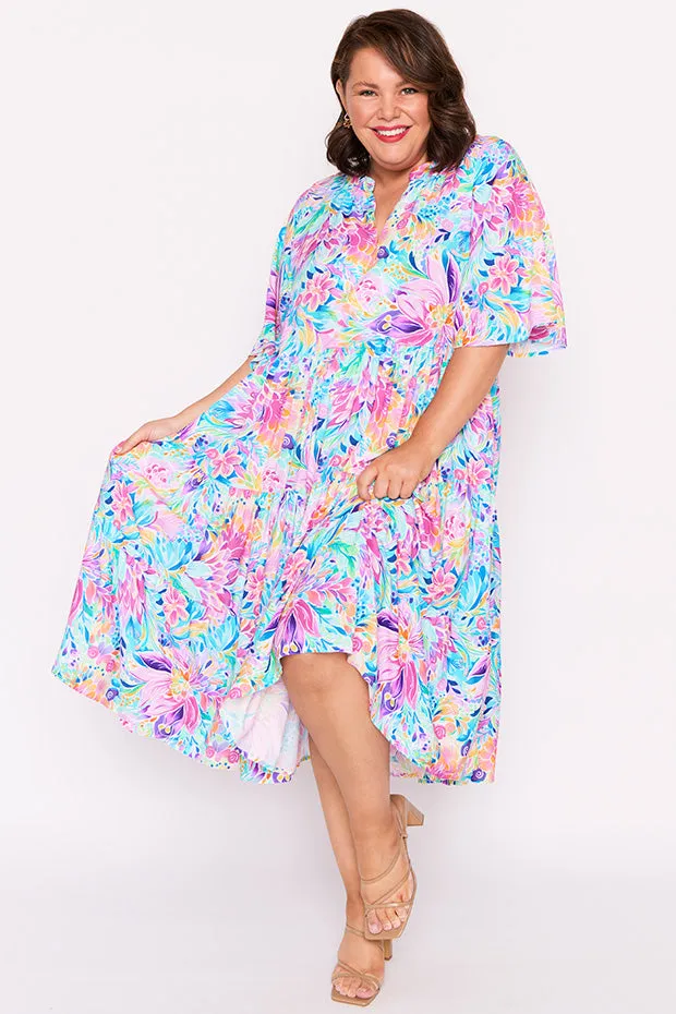 Chrissie Rainbow Bloom Dress