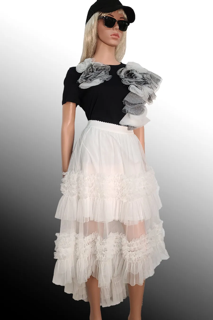 CK004 SKIRT (BLK, WHT, VIOLET)