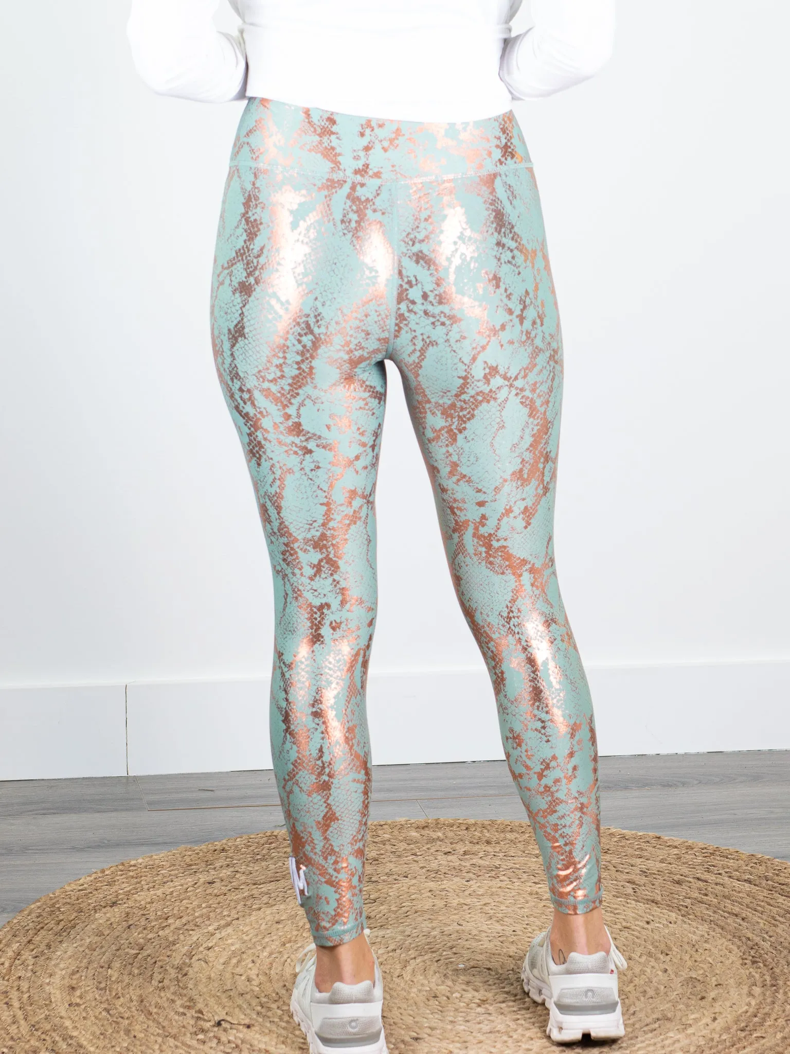 Cold Hearted Snakeprint Leggings - Antique Sage