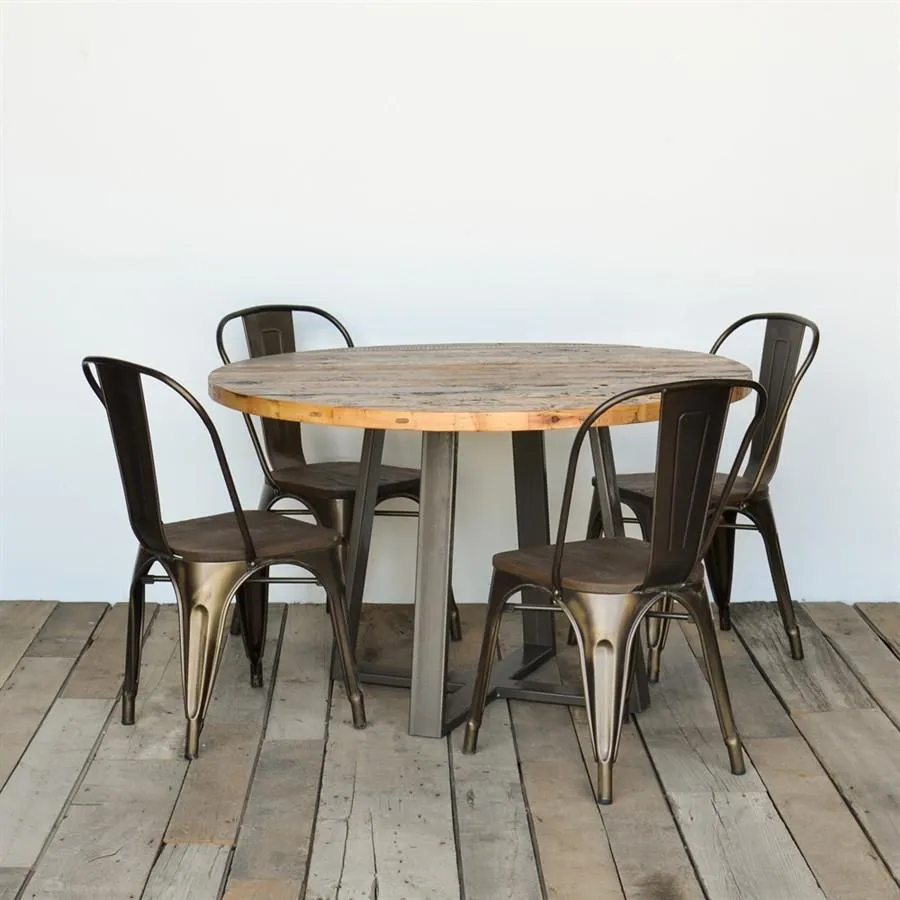Criss Cross Reclaimed Wood Dining Table