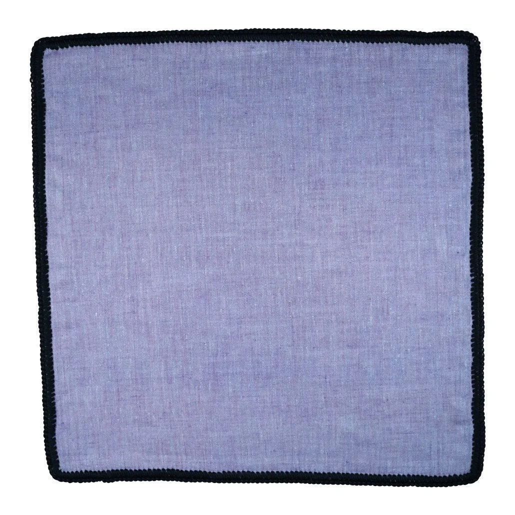 Denim Lino with Navy Blue Signature Borders