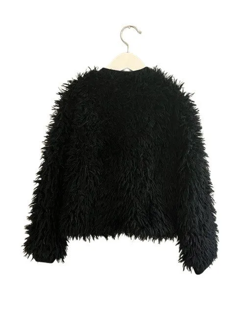 FAUX FUR TOPPER JACKET (SZ 7-8)