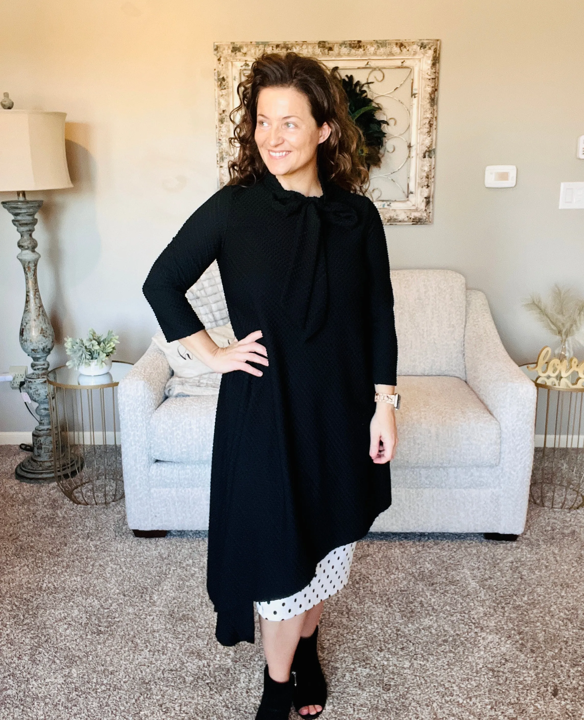 Flash of Style Tunic- Black