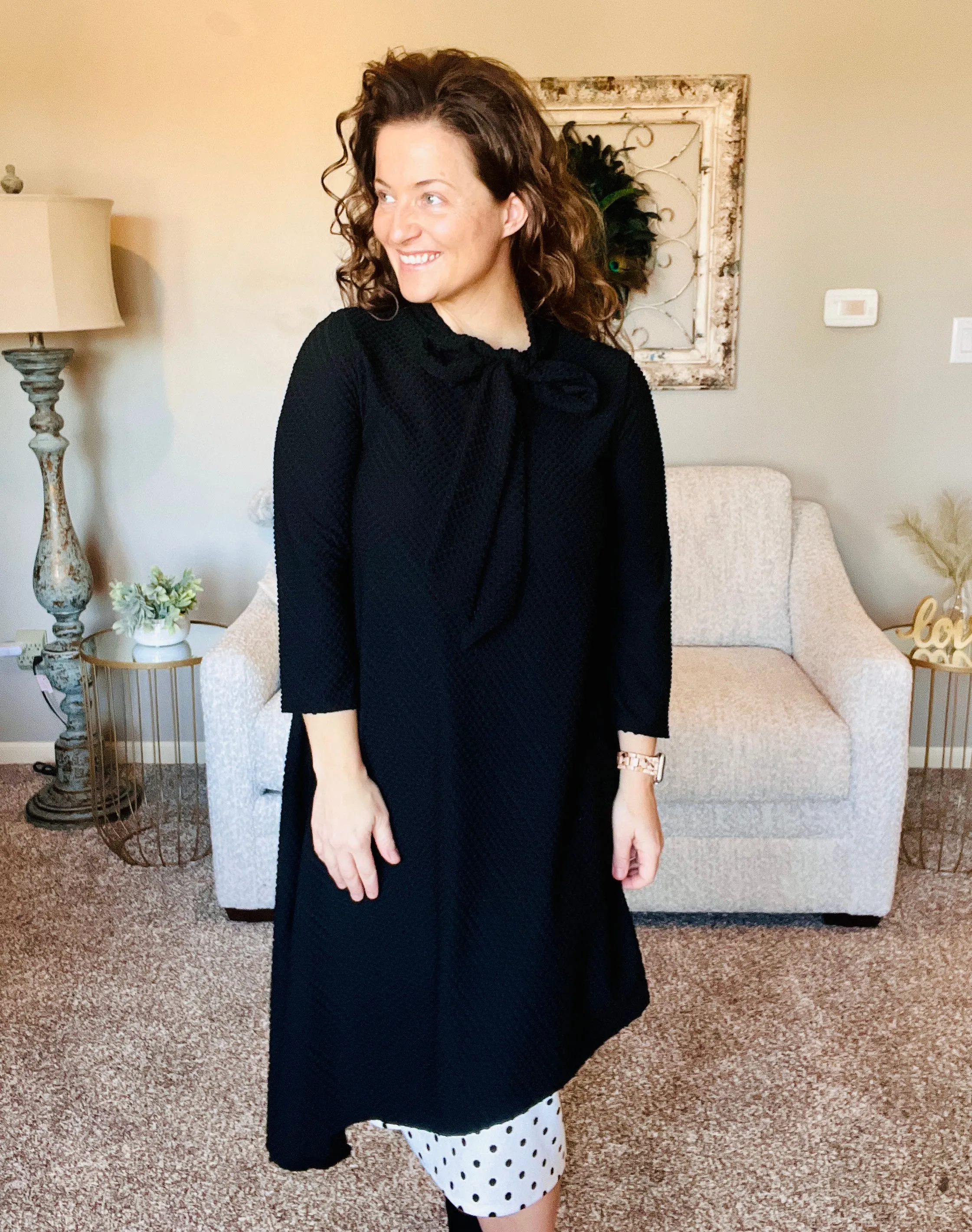 Flash of Style Tunic- Black
