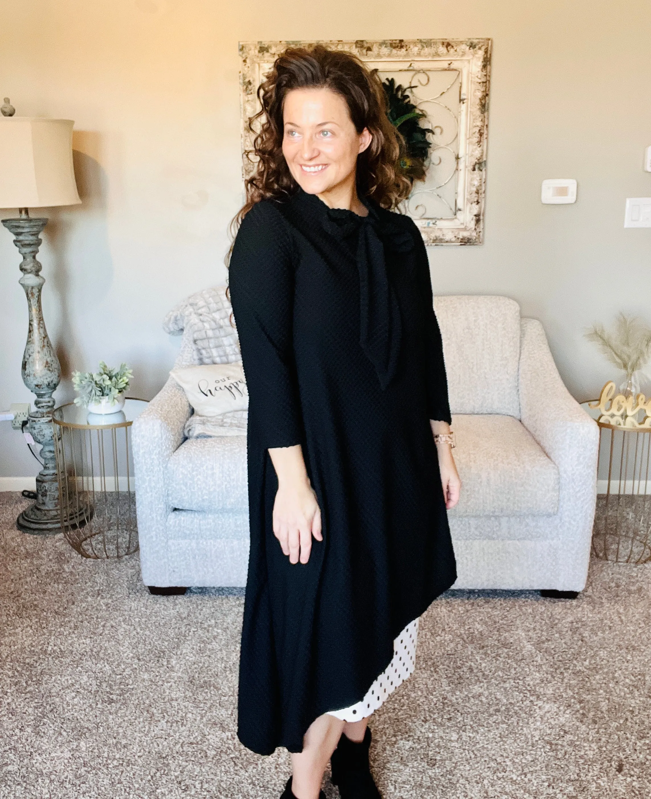 Flash of Style Tunic- Black