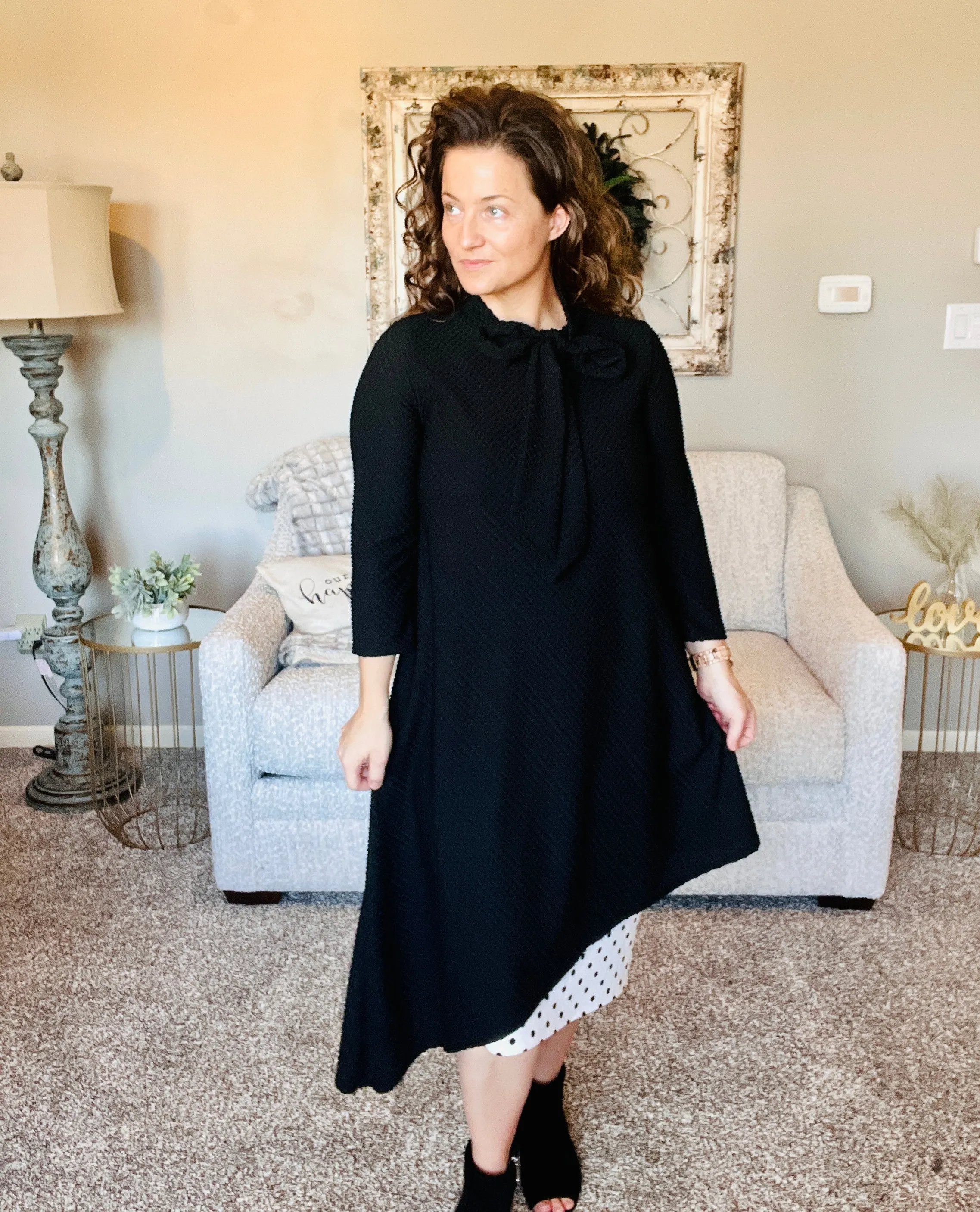 Flash of Style Tunic- Black
