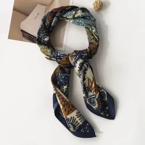 Floral Motif Square Scarf