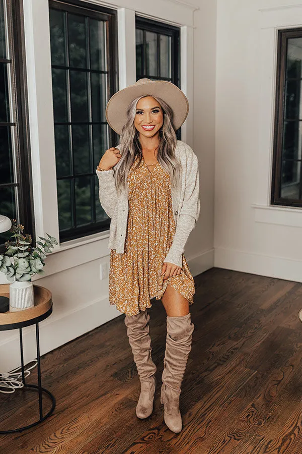 Follow Your Lead Dress In Mustard