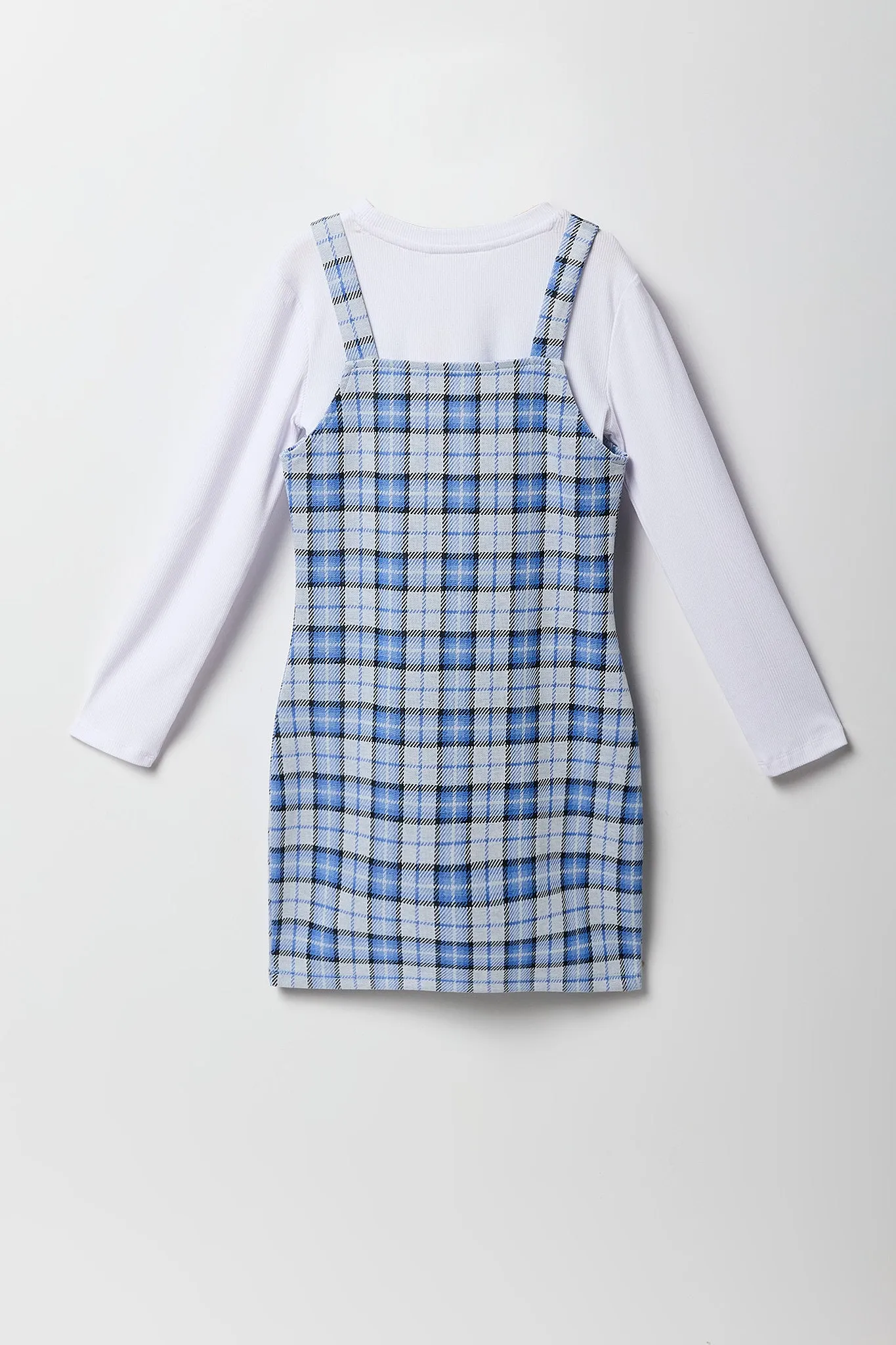 Girls Jacquard Knit Dress and Long Sleeve Top 2 Piece Set