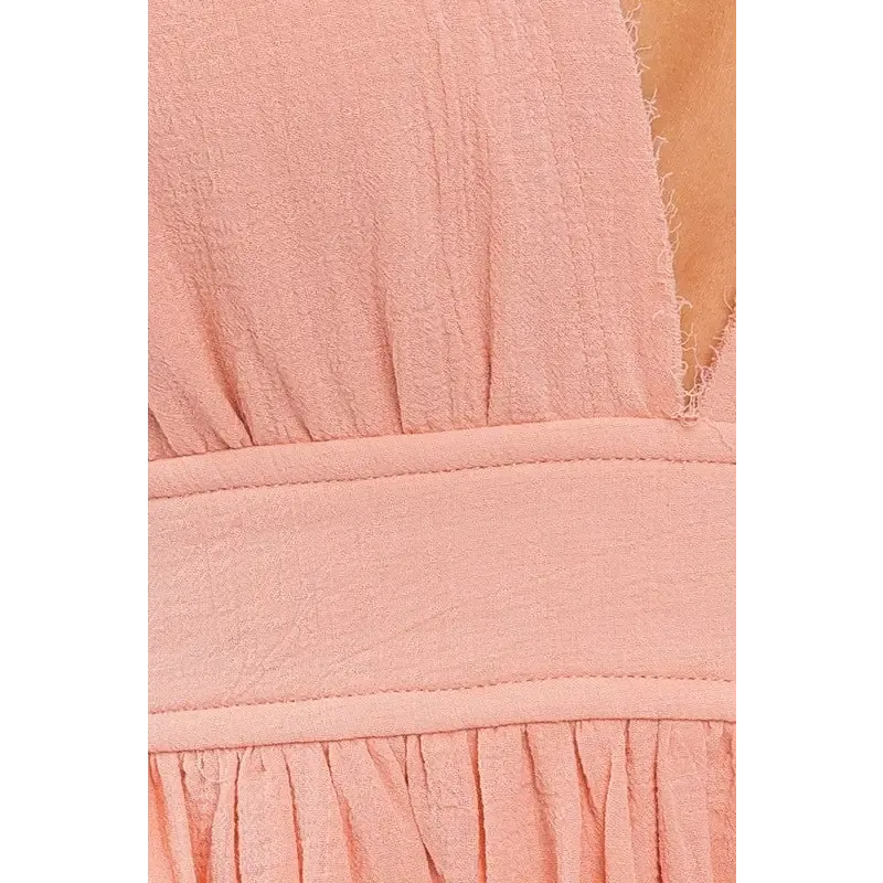 HALTER BABYDOLL TIERED MINI DRESS