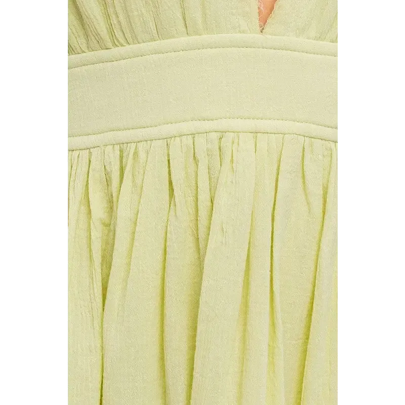 HALTER BABYDOLL TIERED MINI DRESS