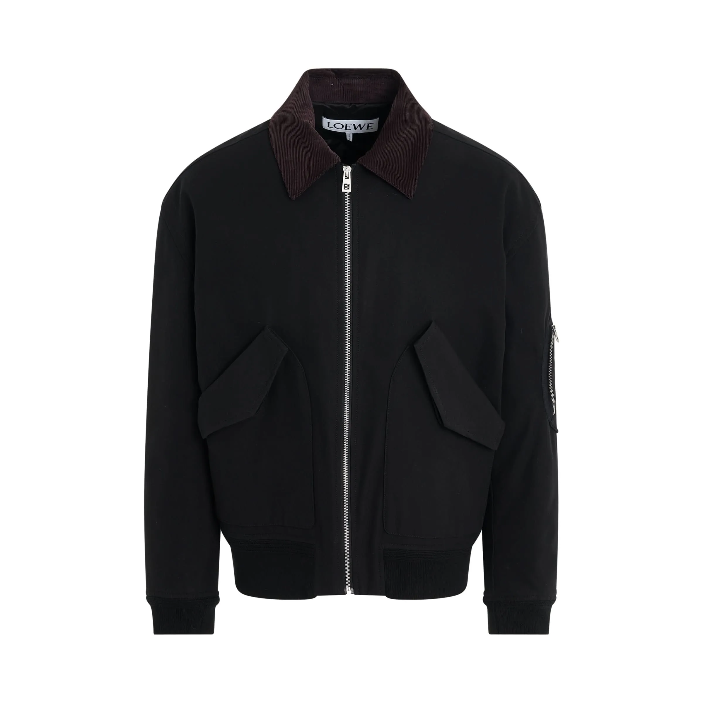 High Pocket Bomber Jacket in Black