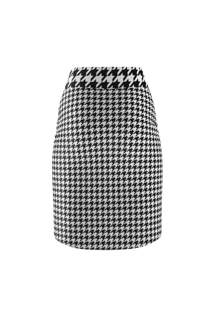 Houndstooth Women's Pencil Skirt