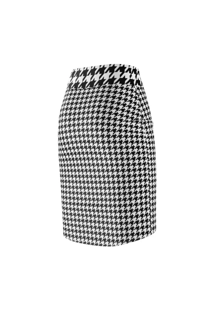 Houndstooth Women's Pencil Skirt