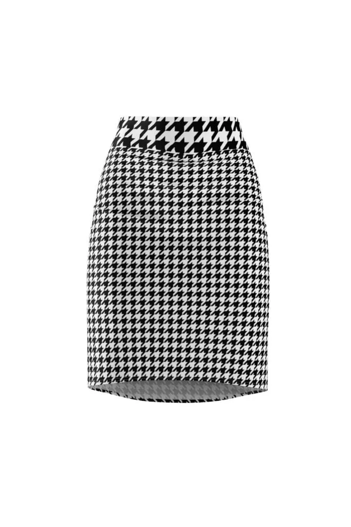 Houndstooth Women's Pencil Skirt