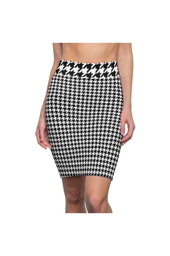 Houndstooth Women's Pencil Skirt