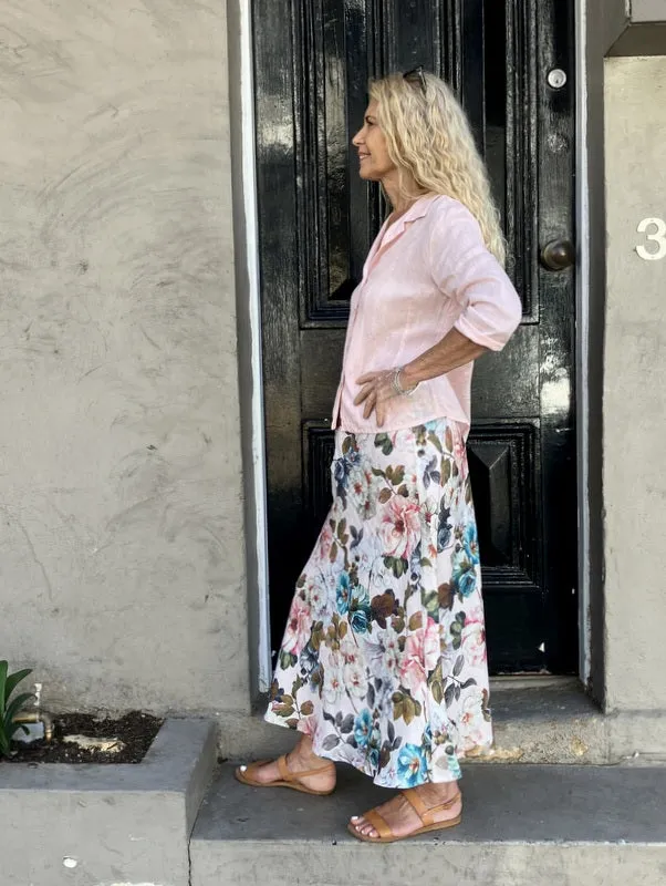 Jiva Fitted Shirt - Romance Pink - Ramie