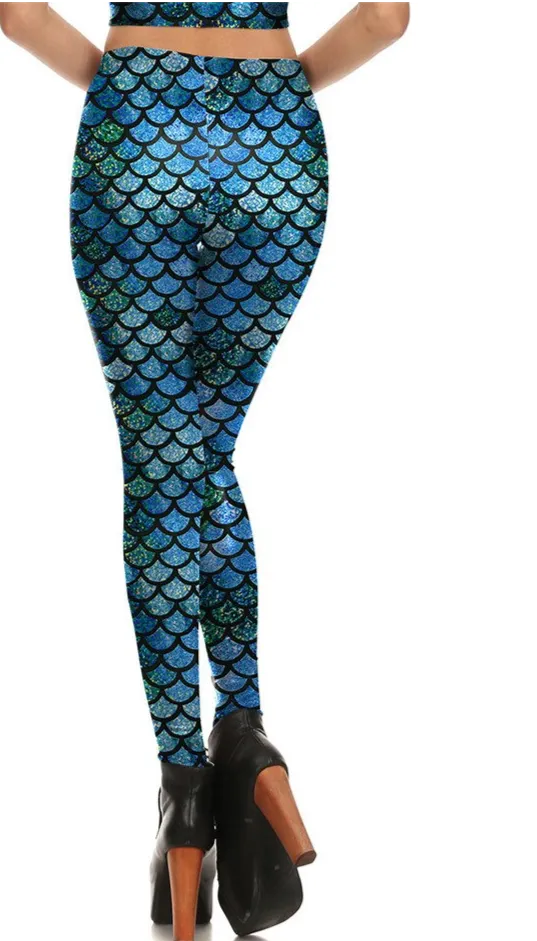 Leggings: Fish Scales Pattern