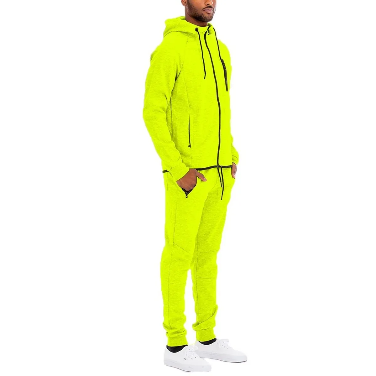 Lime Dynamic Solid Sweat Set
