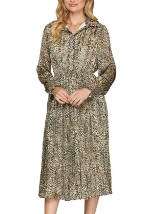 Margot Leopard Midi Dress