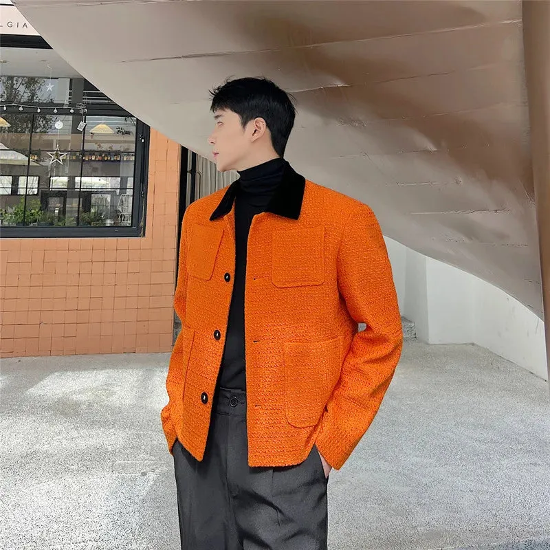 Men's Citrine Tweed Coat