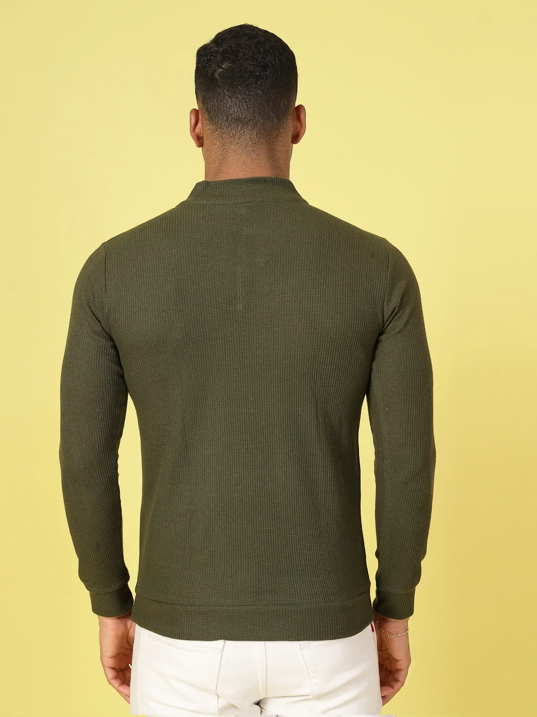 Men’s Zippered Cotton Henley T-shirt