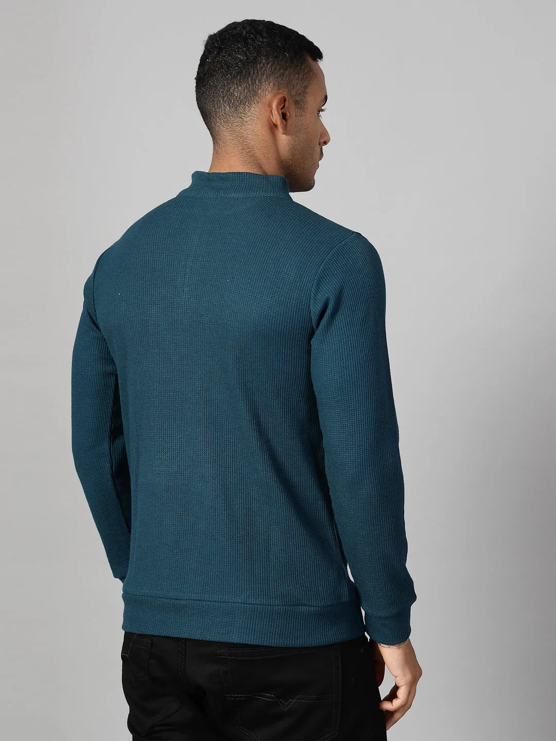 Men’s Zippered Cotton Henley T-shirt