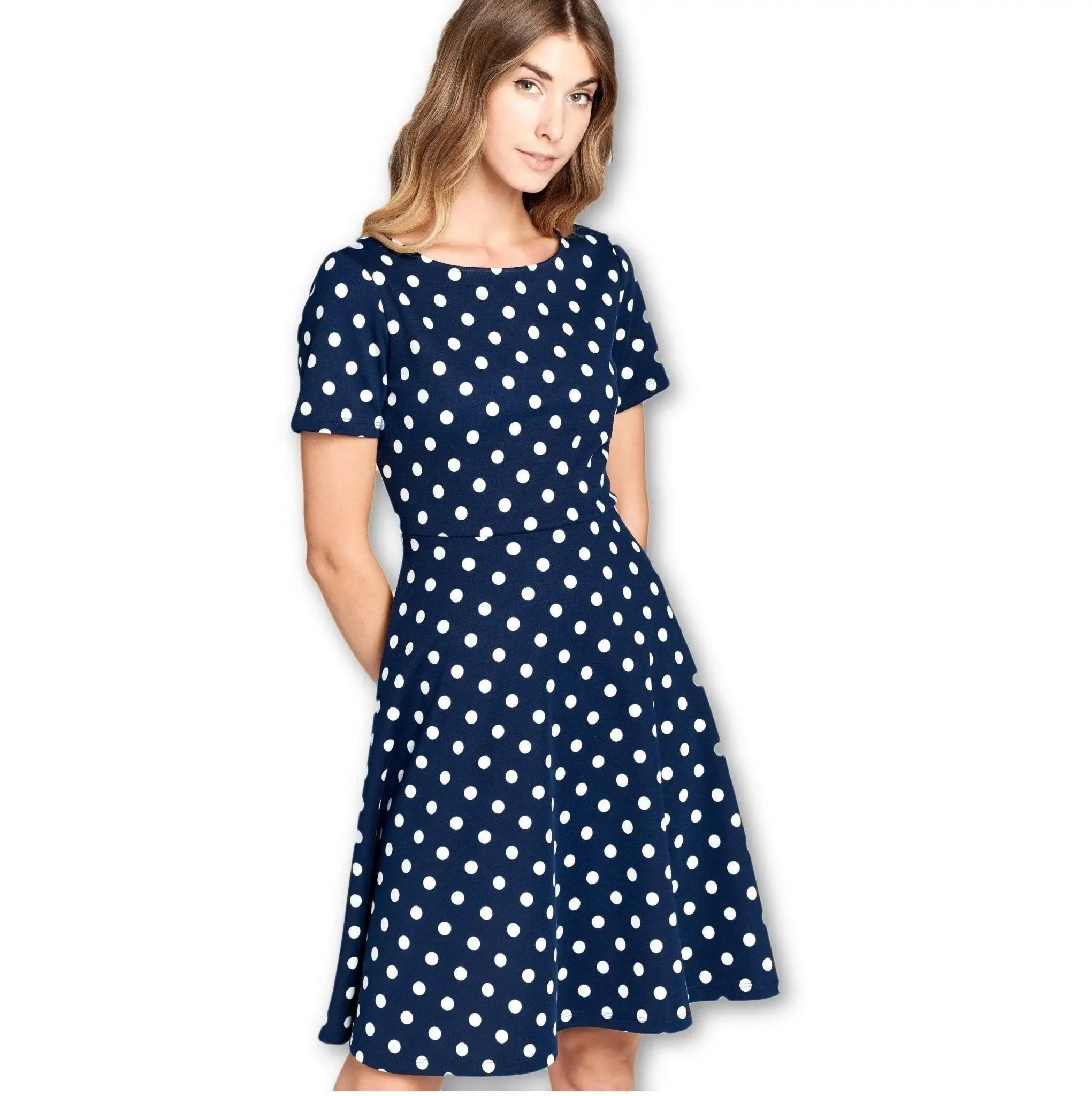 Multi Print Boat Neckline Modern Dress
