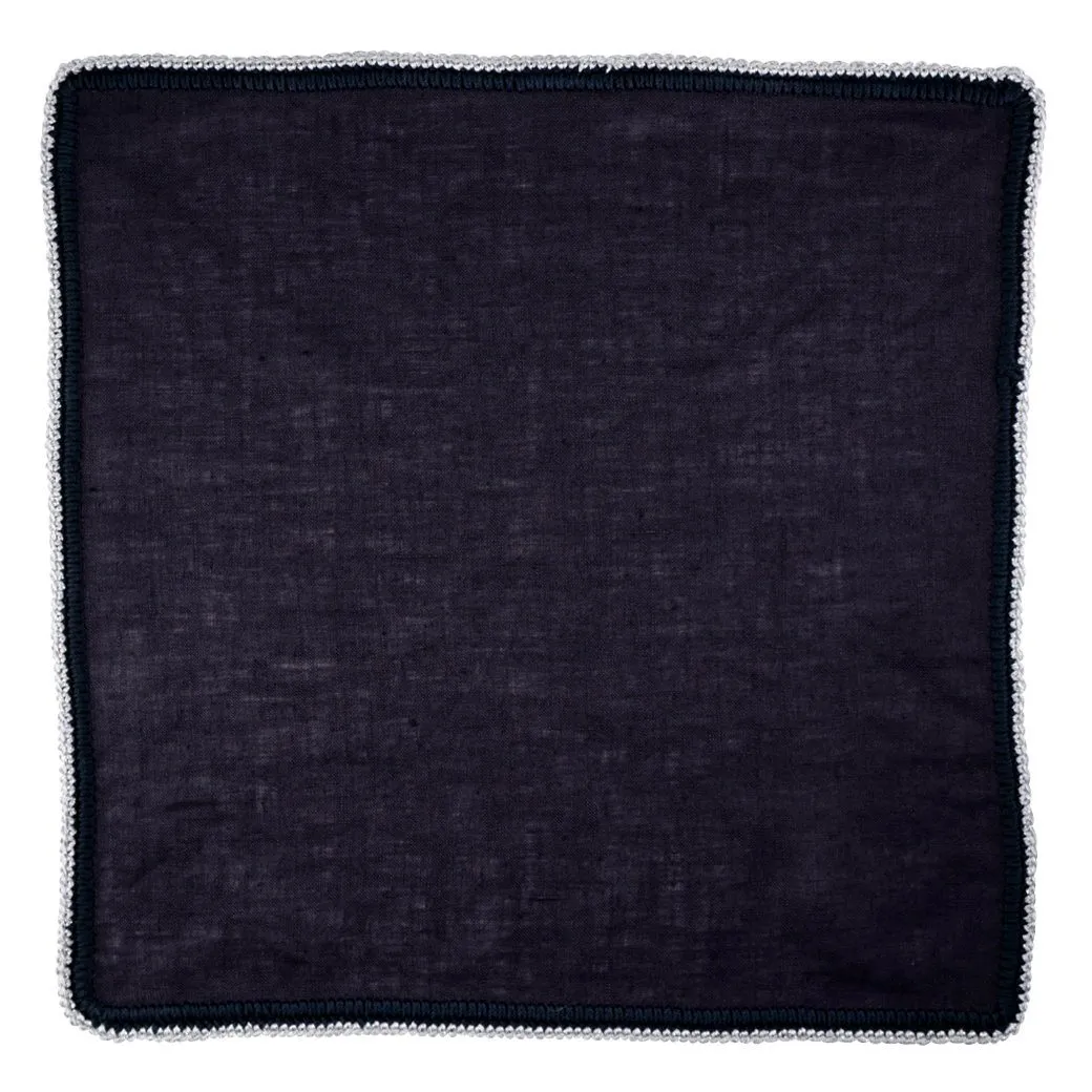 Navy Scuro with Navy and Silver Diamond Flake Signature Border