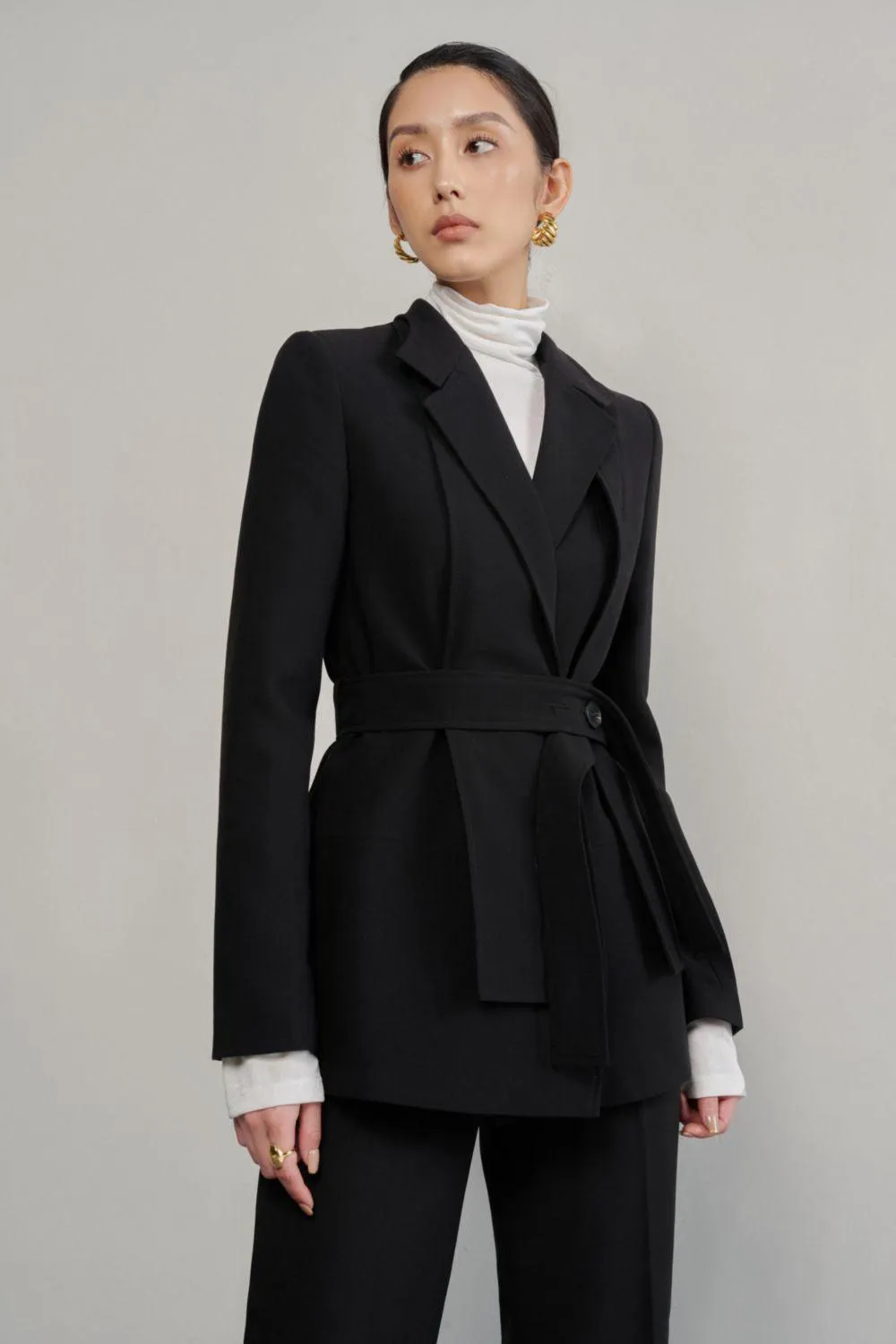 Nellie Straight Long Sleeved Cotton Coat