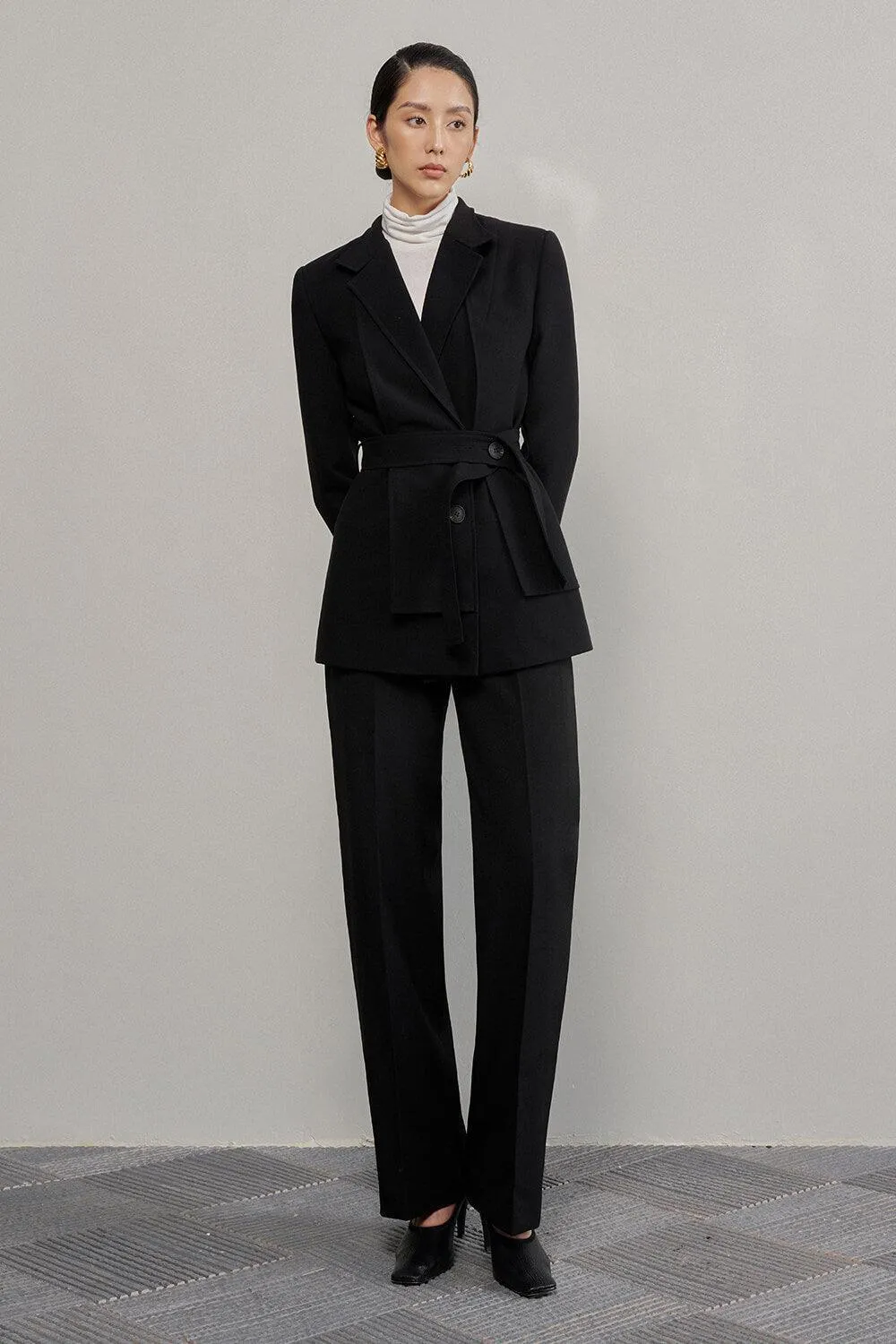 Nellie Straight Long Sleeved Cotton Coat