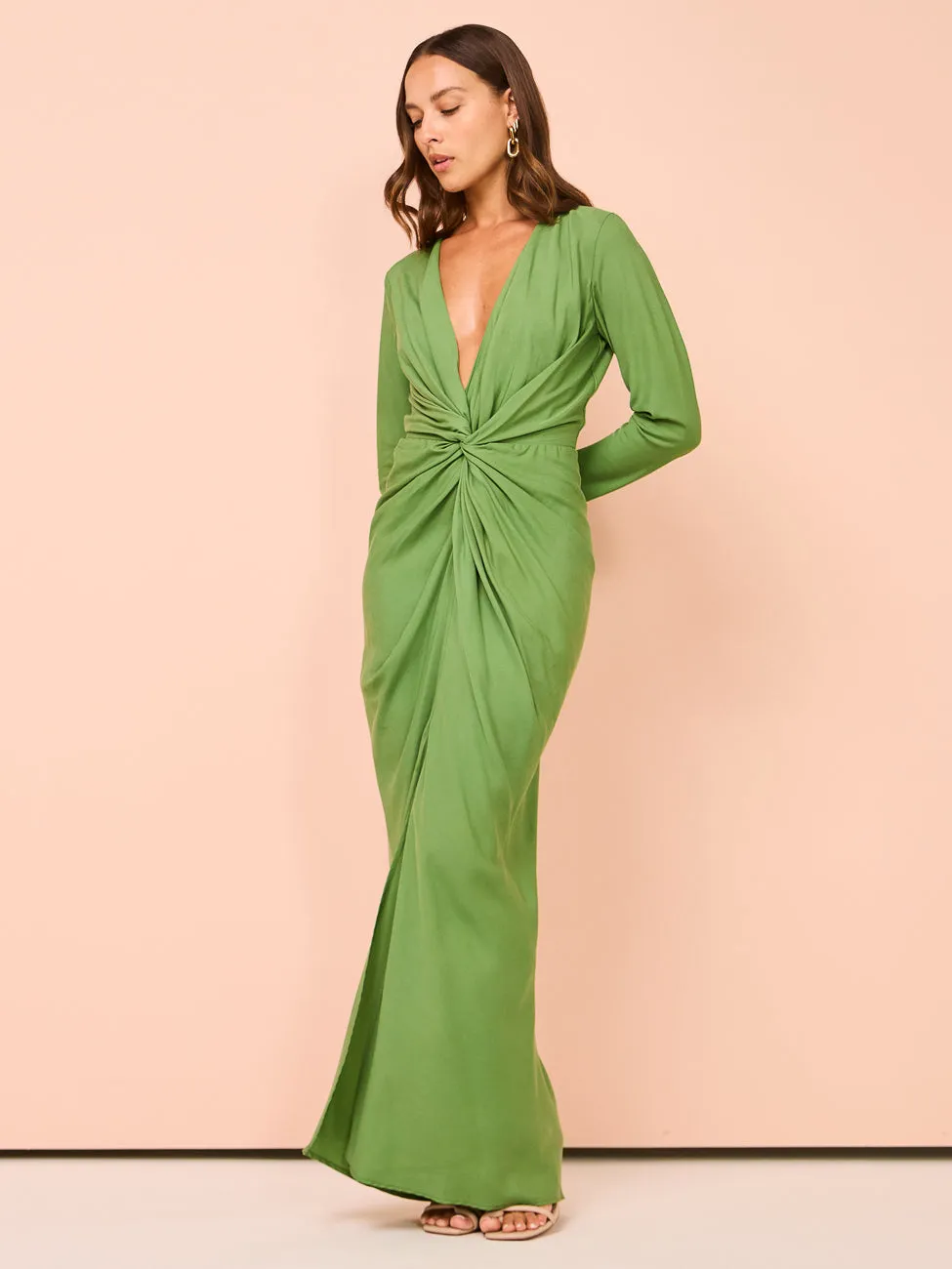One Fell Swoop Geae Gown in Bamboo Green