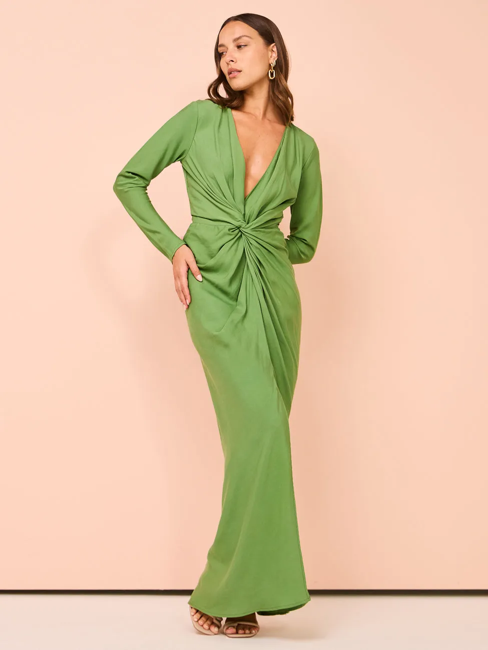 One Fell Swoop Geae Gown in Bamboo Green