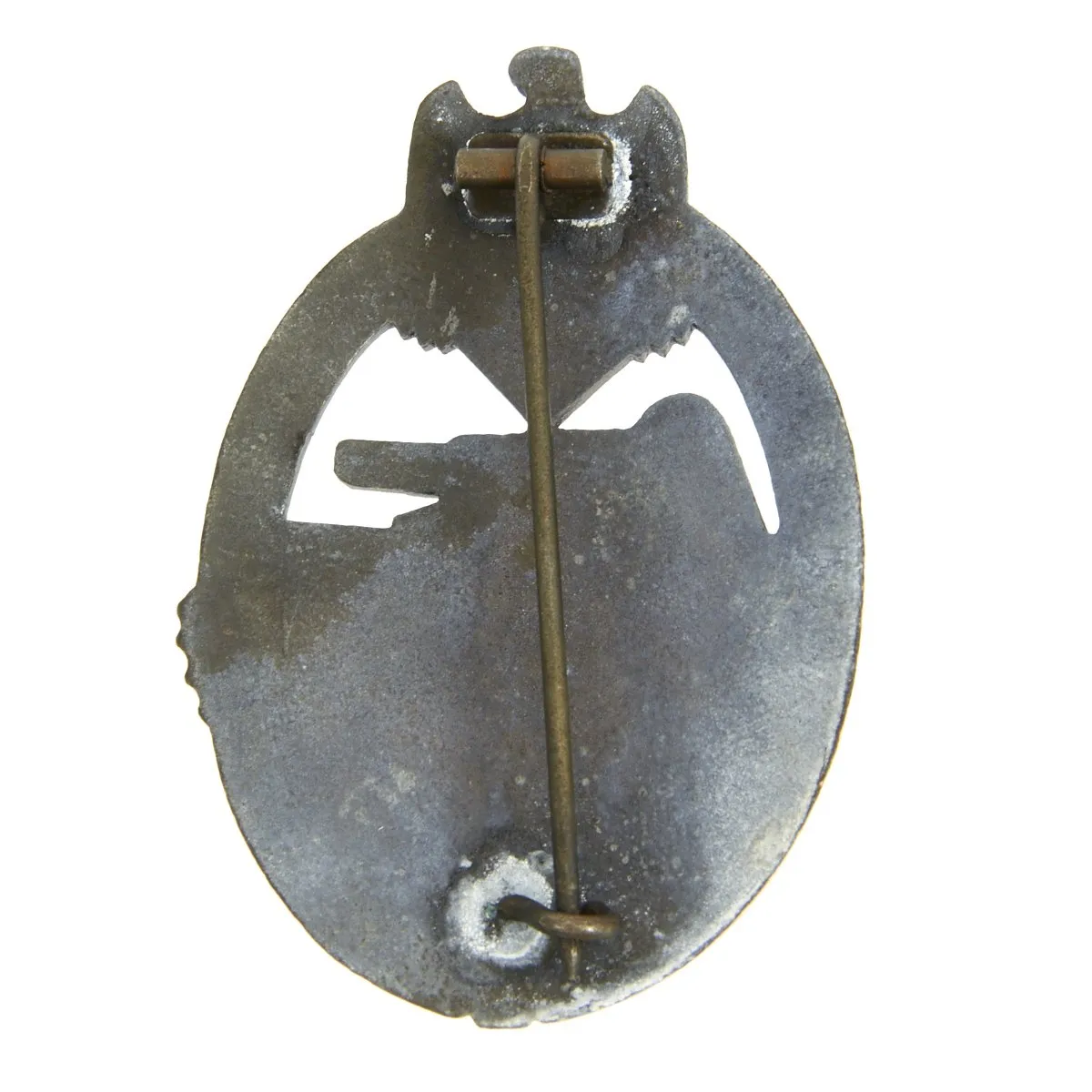 Original German WWII Panzer Assault Tank Badge - Silver Grade